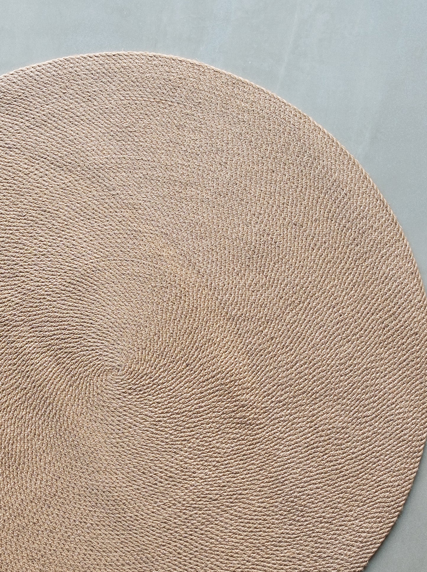 June Dekoratif Doğal Natural Jüt Yuvarlak Daire Halı, Ev hediyesi