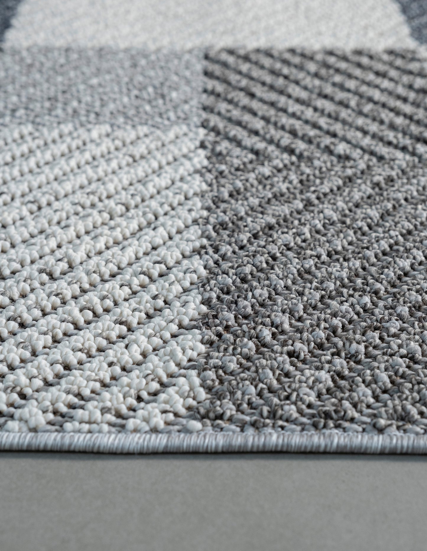 Cable Yüksek Kalite Sık Dokulu Silinebilir Bukle - Gri Lacivert Karesel