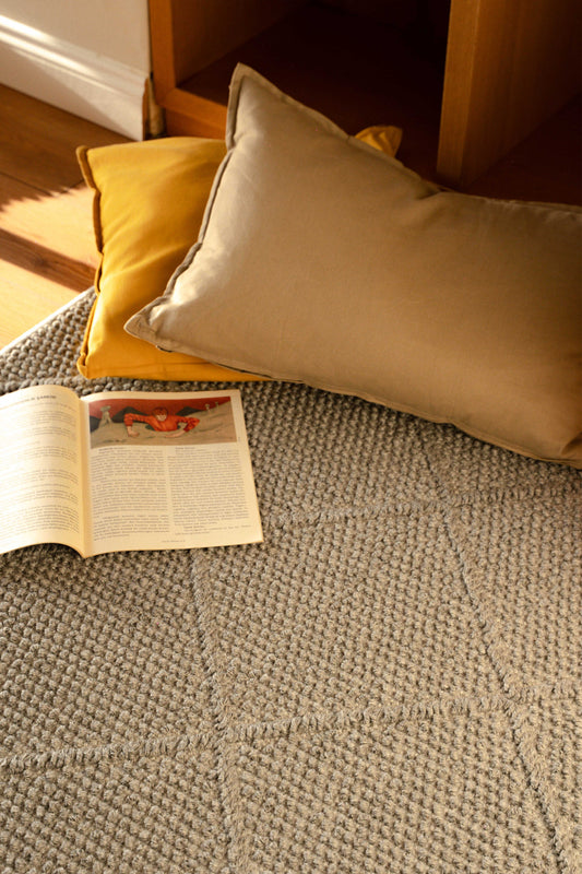 Copa Tok Dokulu Dokuma Bohem Halı Gri