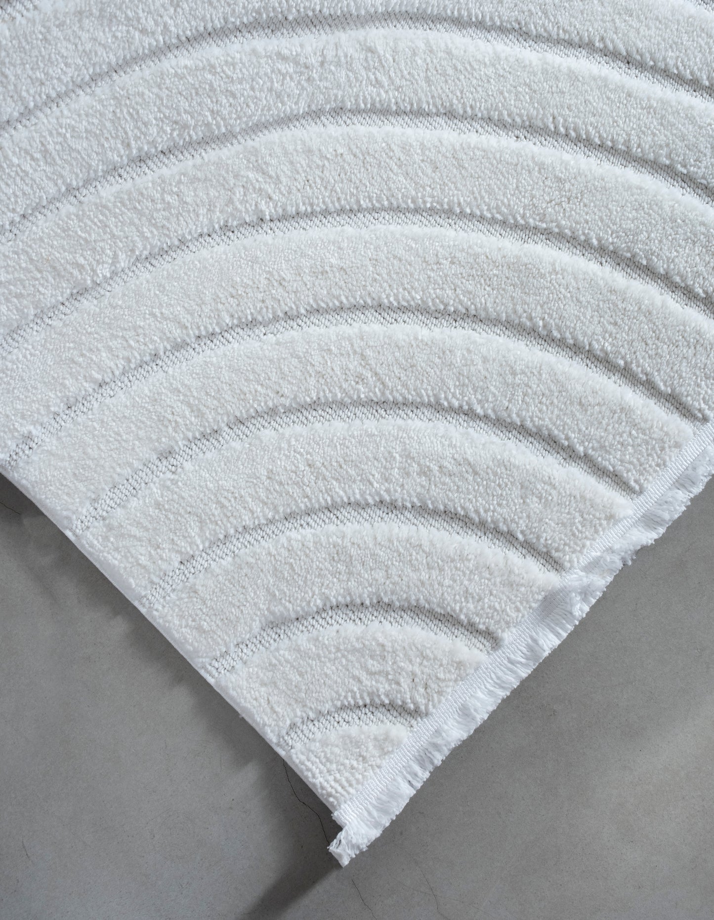 Carpetde Halı Yeni Nesil Senge Minimalist Desen Kırık Beyaz