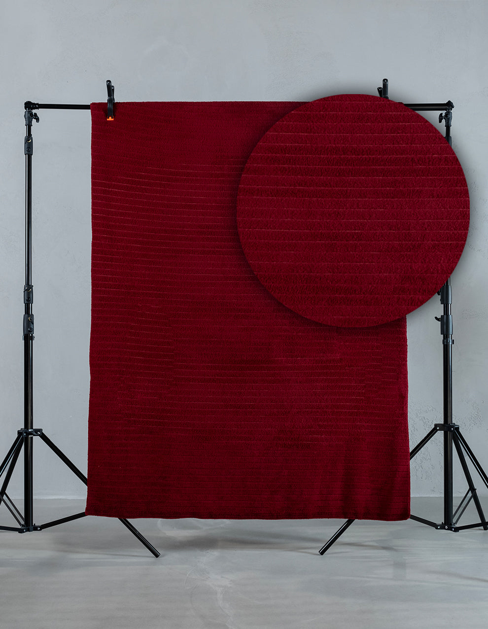 Wellsoft 130x180 Fitilli Rahat Tok Dokulu Tv Battaniyesi - Bordo