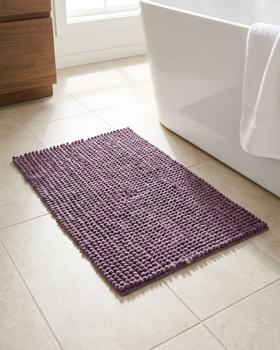 Su Emici Dekoratif Lila Banyo Paspası 60x100 No:15