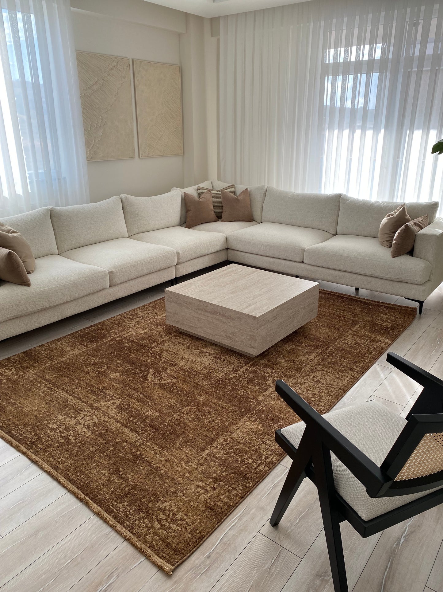 Bakır Ton İşleme Vintage Halı