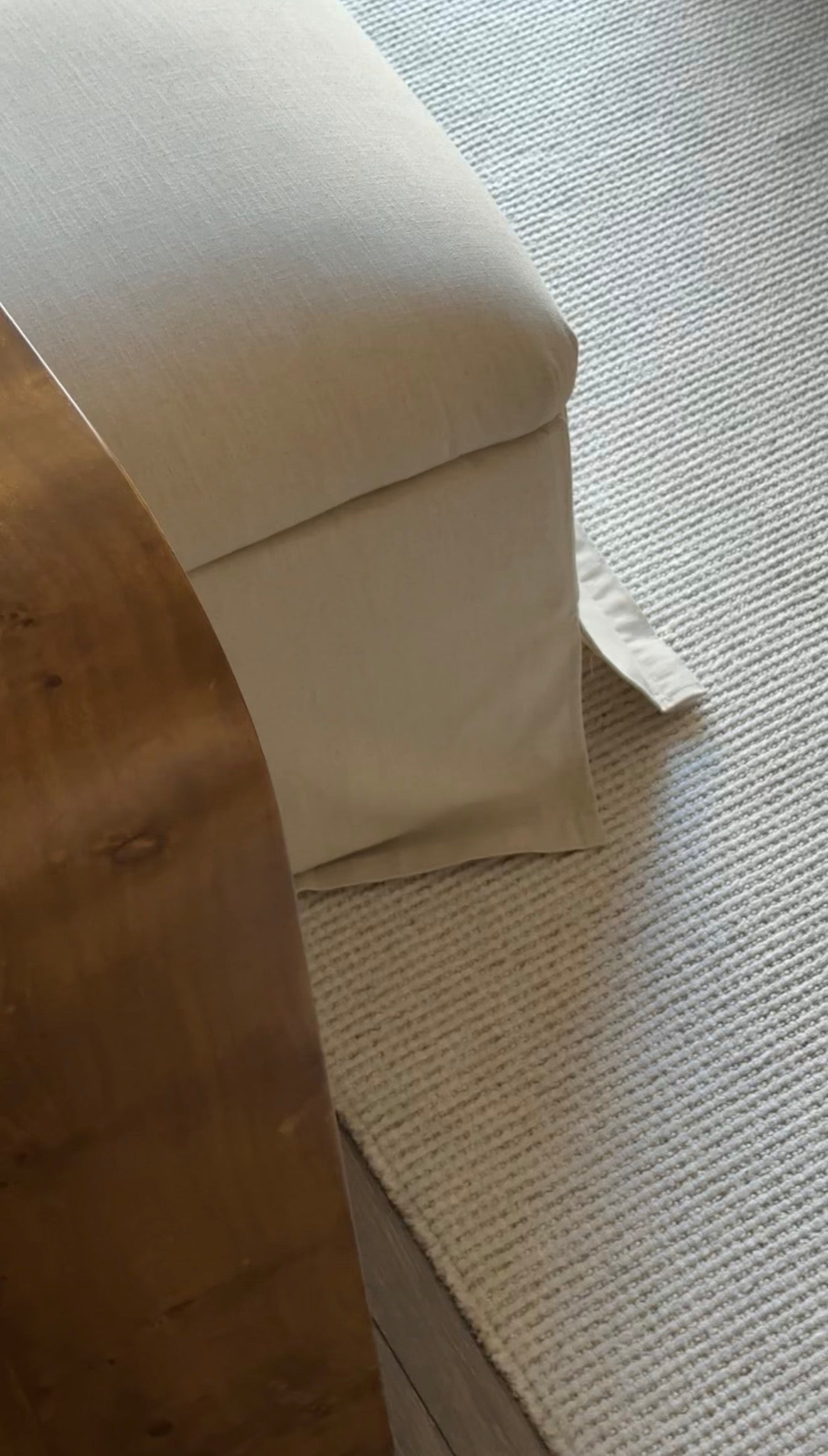 Carpetde Halı Nautre Doğal Antibakteriyel Pamuk Bej Renk Dokuma Halı