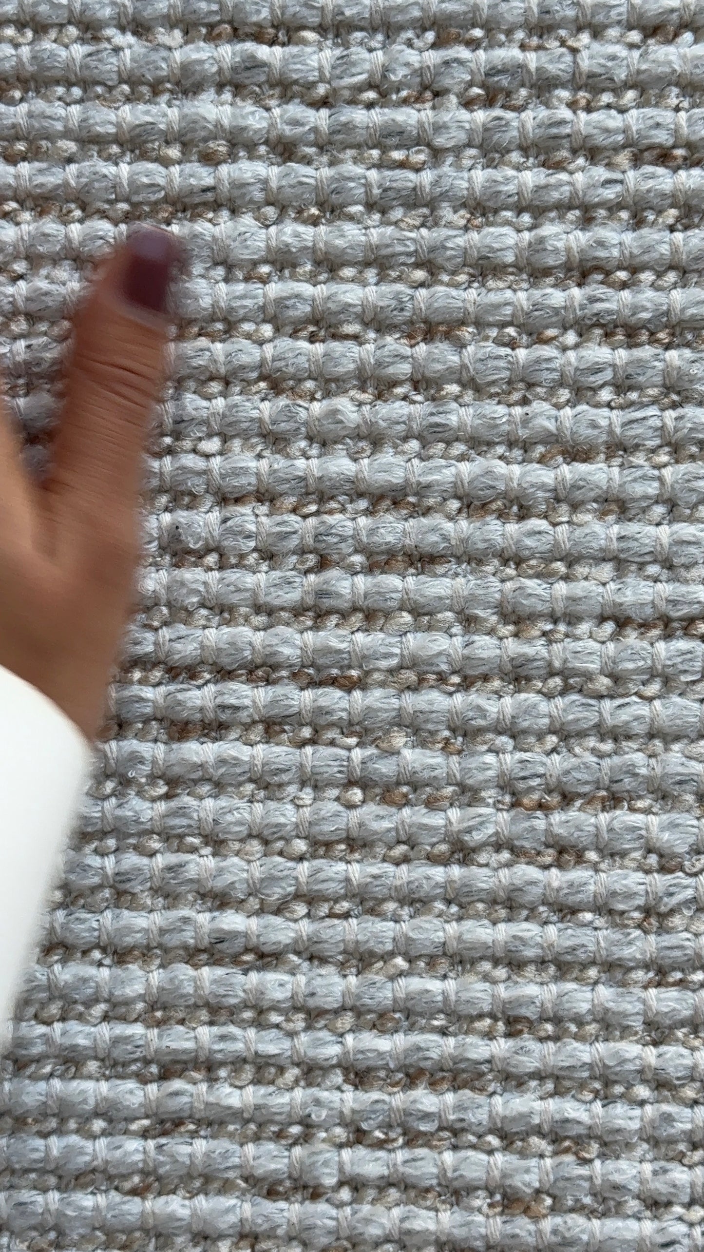 Carpetde Halı Nautre Doğal Antibakteriyel Pamuk Bej Renk Dokuma Halı