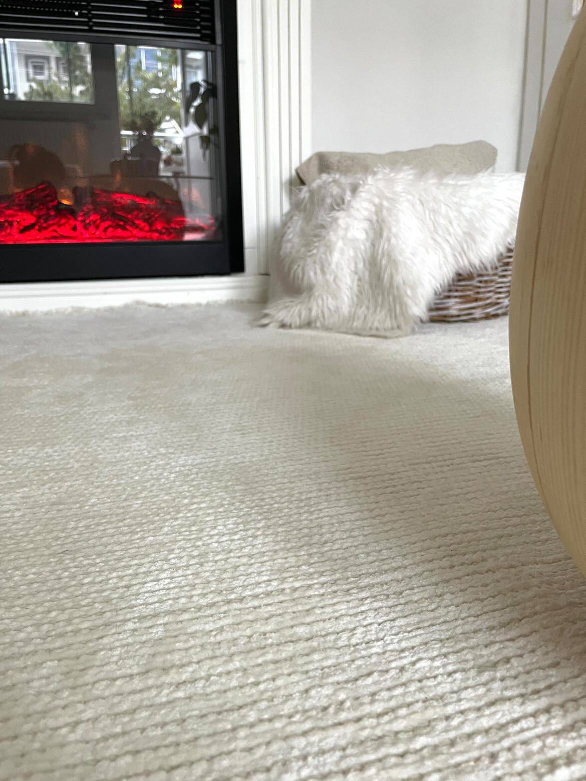 Carpetde Halı Nautre Antibakteriyel Pamuk Kırık Beyaz Dokuma Halı