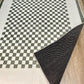 Carpetde Makinede yıkanabilir Louper Serisi Koyu Yeşil Dama Modern Desen
